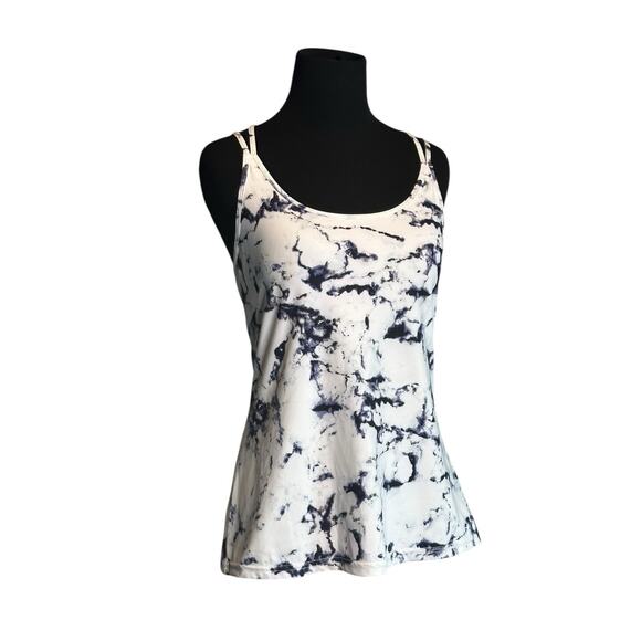 Old Navy white purple bra build in tank top size medium - Picture 10 of 11